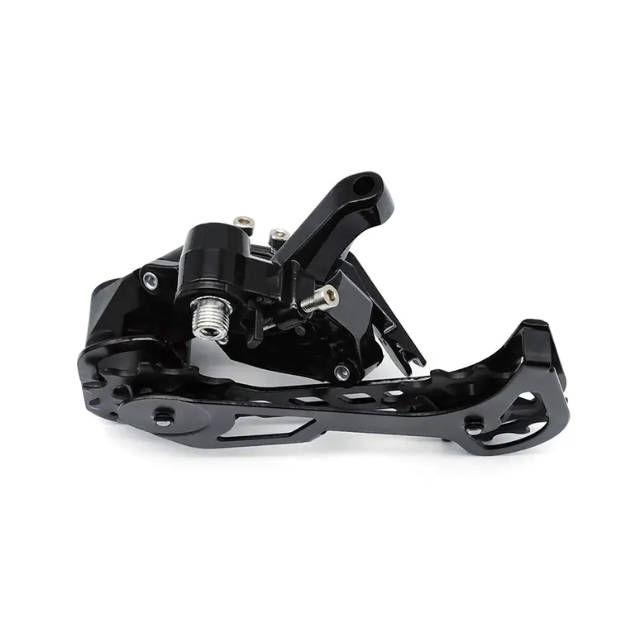 How does this MTB bicycle 12 speed rear derailleur prevent the chain from slapping the drive side chain?