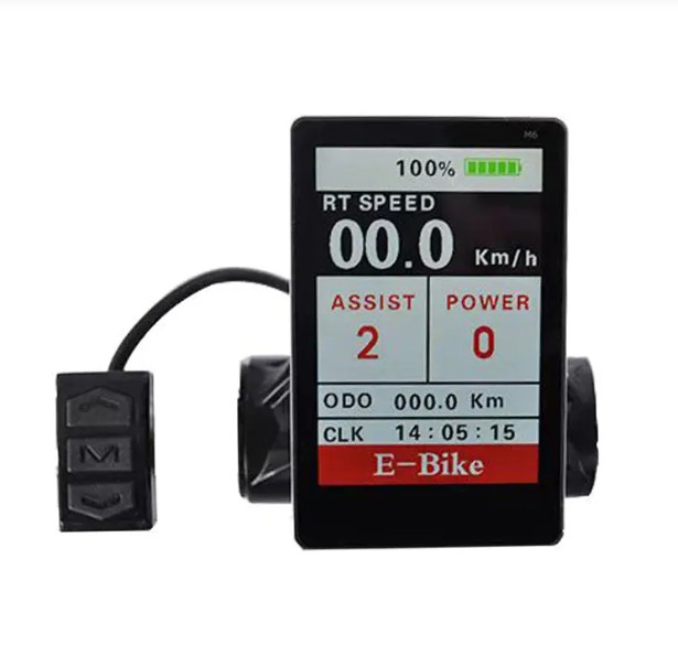 What sensor signals does the Displayer Control Panel of Pedal Assist E-Bike mainly receive and process?